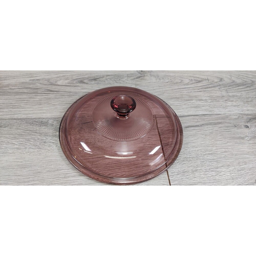 Cranberry Glass Pyrex Visions V-1.5-C Lid for  1.6L 1.5Qt V-1.5-B Saucepan Pots